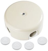 Коробка-ретро распределительная пластик Bironi Лизетта 78х30мм слоновая кость картинка